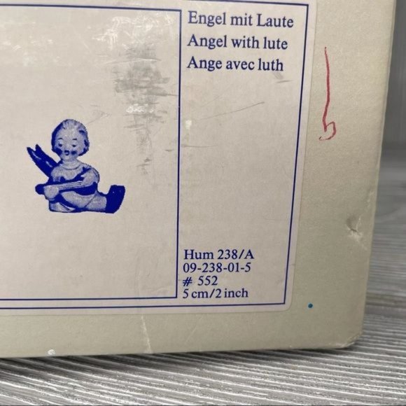 Vintage 1967 Goebel Hummel Figurine 238/A Angel With Lute Christmas - Picture 7 of 7